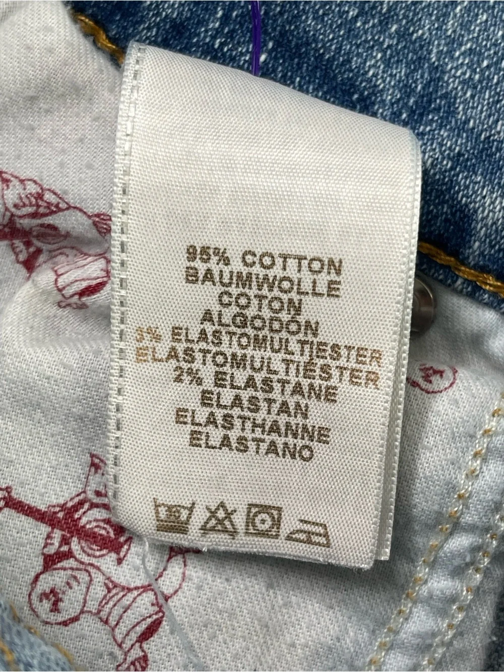 True Religion Section Straight Bleach Splatter Jeans Size 32